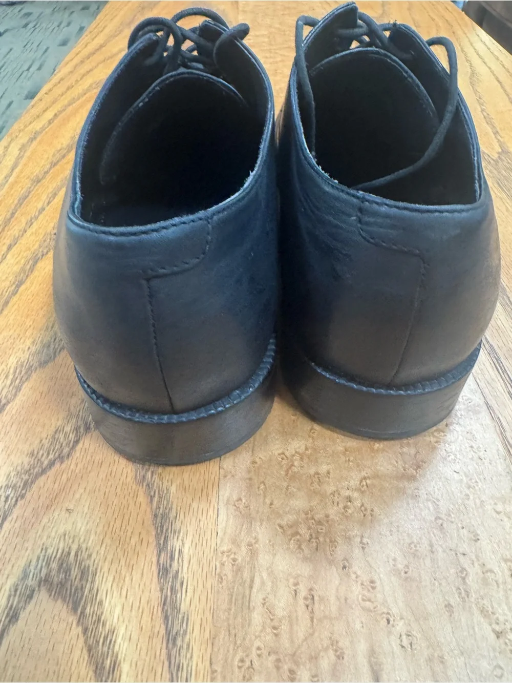 Men's Black Leather Derby Shoes